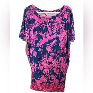 Lilly Pulitizer Dress Size Small Pink and Navy Blue